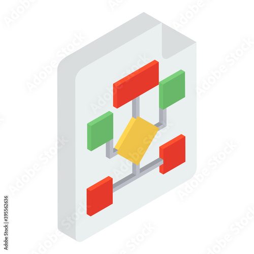 
An isometric icon of a personal network in editable style
