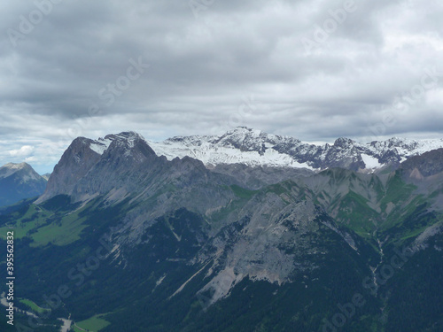 Mountain hiking to Hohe Munde mountain, Tyrol, Austria