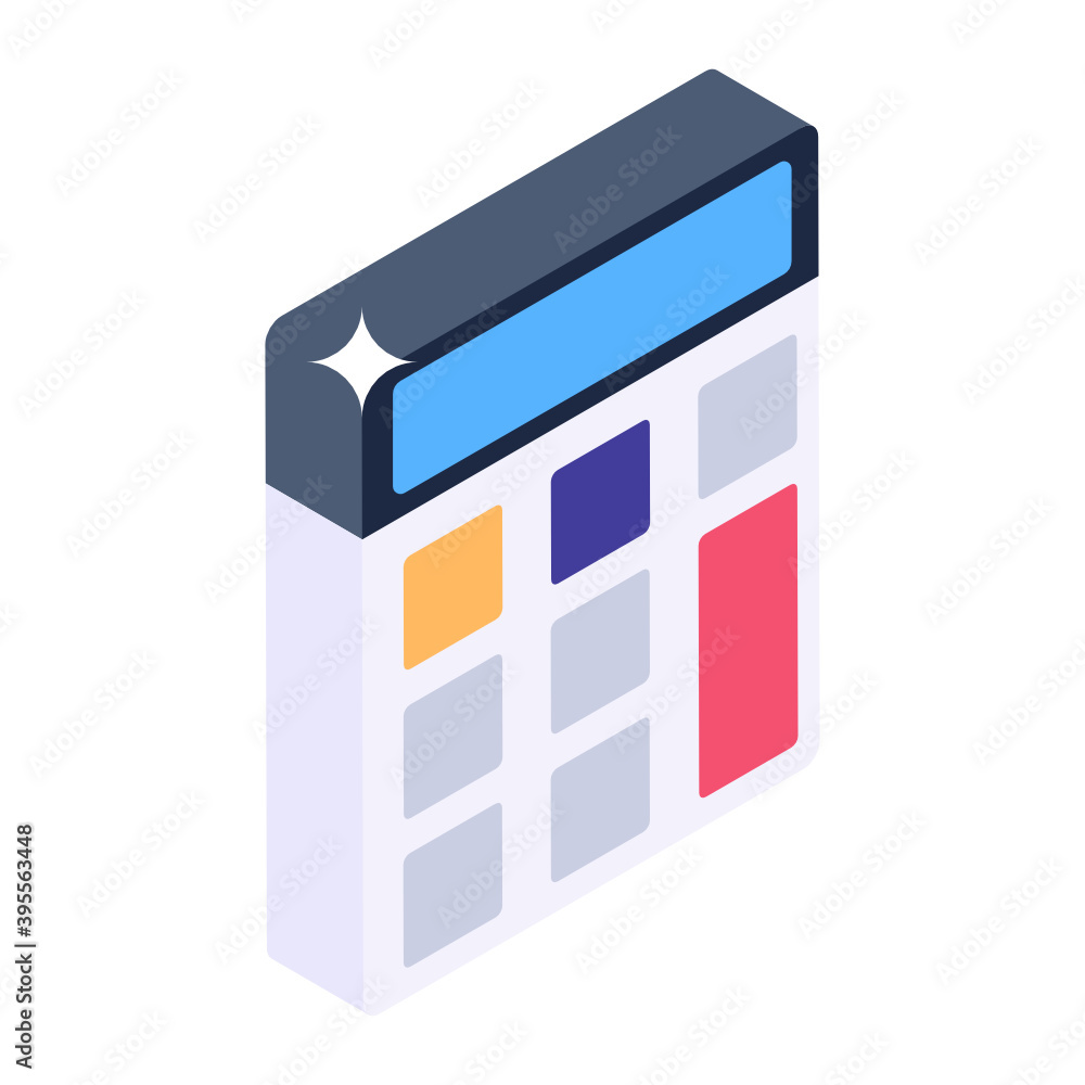 Calculator icon in isometric vector
Calculator icon in isometric vector
