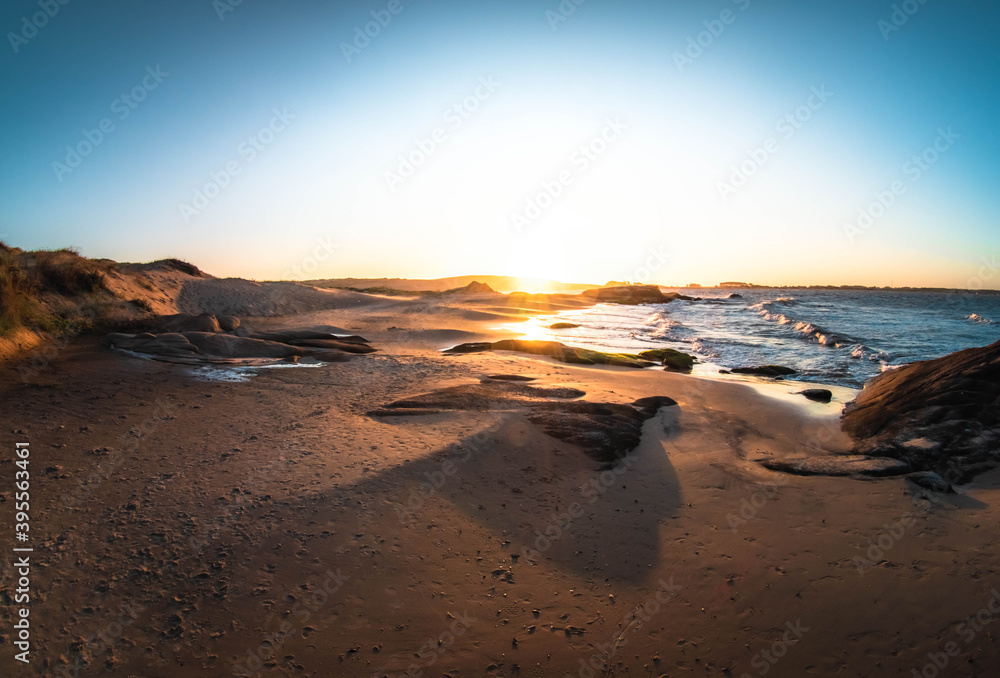 sunset on the beach