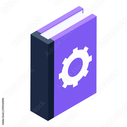 
An icon of customer manual isometric design
