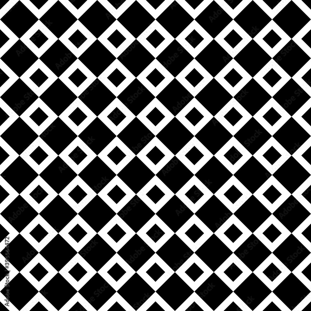 Seamless pattern. Diamonds background. Squares illustration. Checks ornament. Tiles wallpaper. Ethnic motif. Rhombuses backdrop. Digital paper, textile print, web design, abstract. Vector artwork