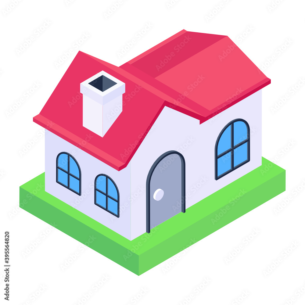 Modern isometric style icon of home in editable design
Modern isometric style icon of home in editable design