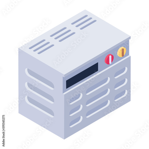 
Isometric icon of car battery vector 
