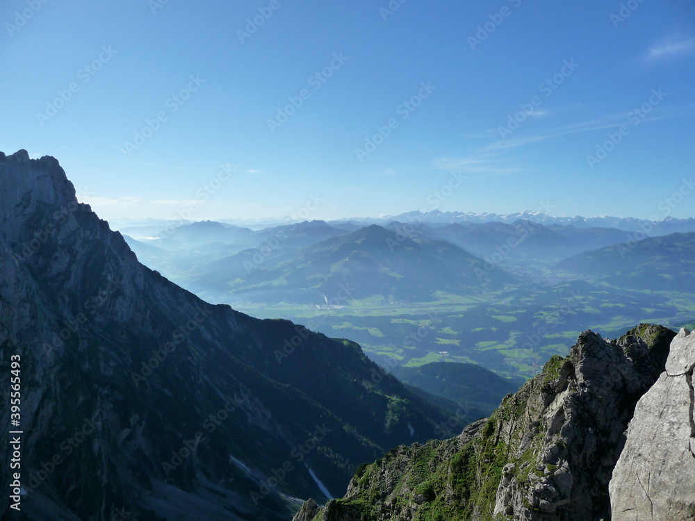 Fototapeta premium Climbing tour Kopftorlgrat mountain, Tyrol, Austria