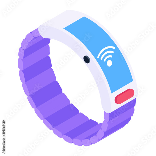 An icon design of smartwatch in editable style 