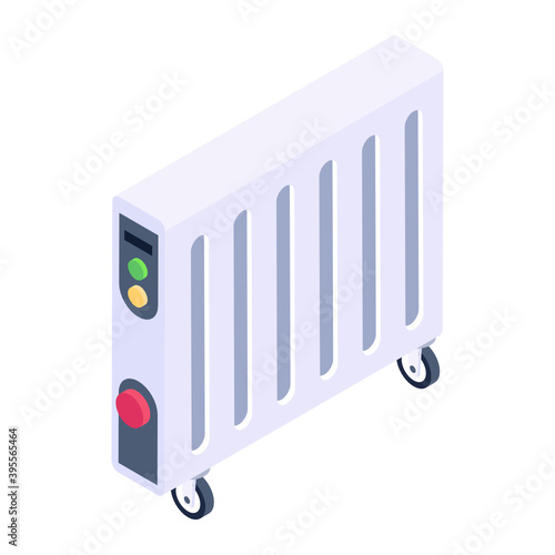 
Editable design of electric radiator icon
