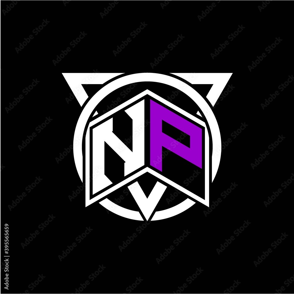 Monogram letter N P Diamonds decorated with circles and triangles are perfect for game initials, greeting cards, logos, posters, etc. Monogram letter N P Diamonds decorated with circles and triangles are perfect for game initials, greeting cards, logos, posters, etc.