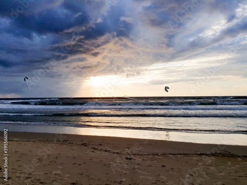 sunset on the beach