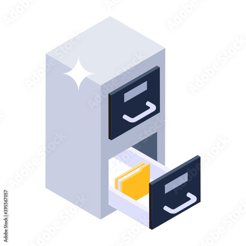 
Folder inside drawer showcasing file cabinet icon

