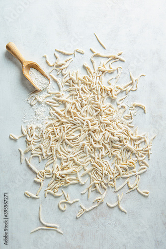 Handmade trofie pasta