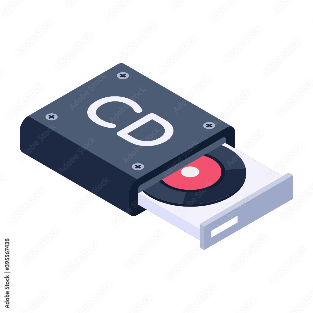 Fototapeta premium Storage drive icon, data storage device 