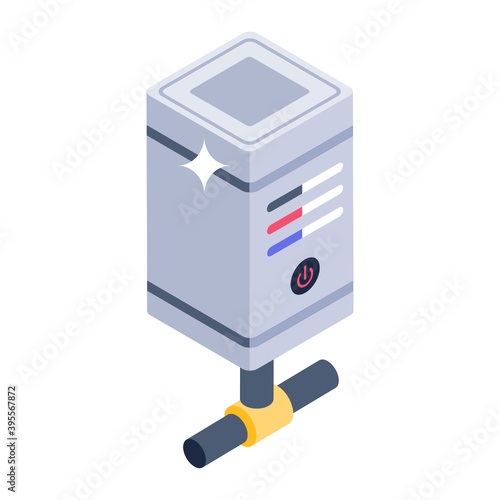 
Isometric design of data server rack 
