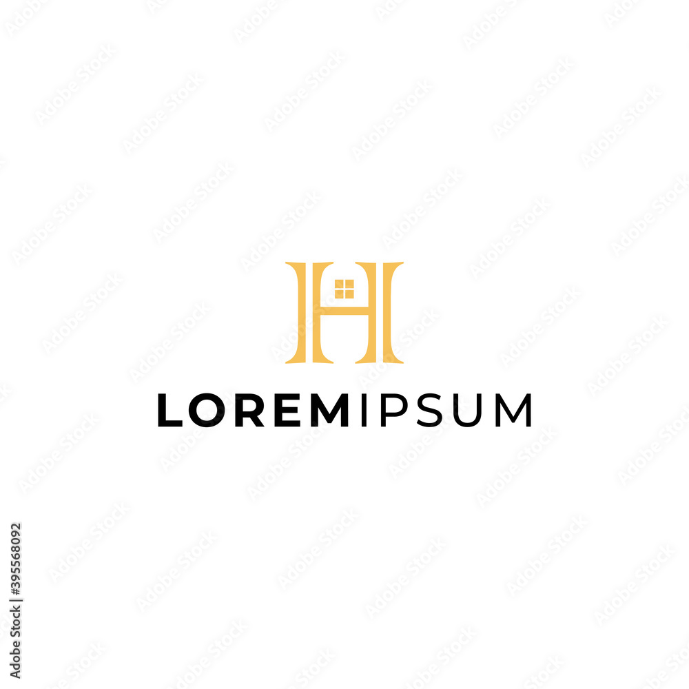 Letter H home logo design