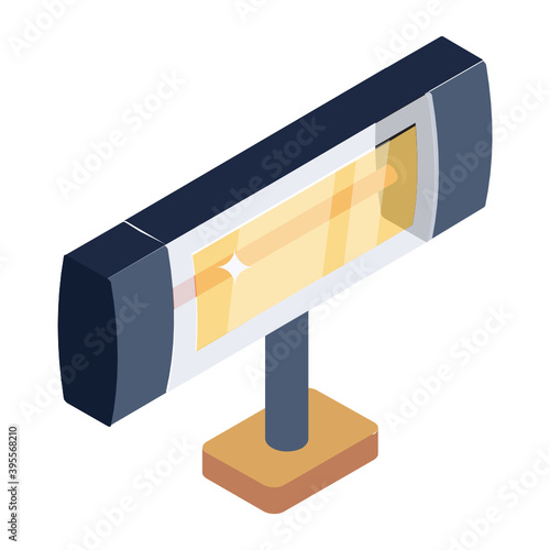 
Modern isometric design of studio light icon, spotlight vector 
