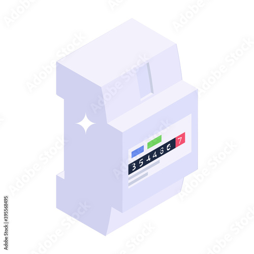 Wallpaper Mural 
Electricity supply system, isometric design of electricity meter icon
 Torontodigital.ca