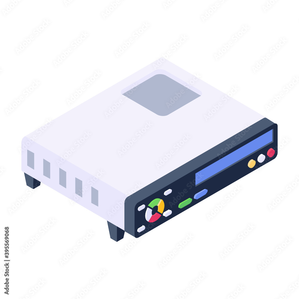 Dvd player icon, isometric vector design.
Dvd player icon, isometric vector design.