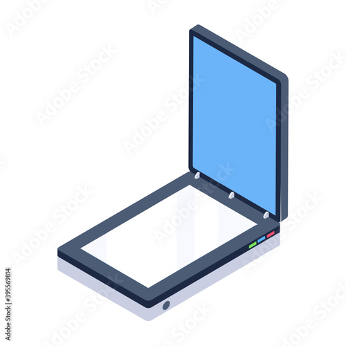 
Scanner vector style, trendy icon of scanning machine 
