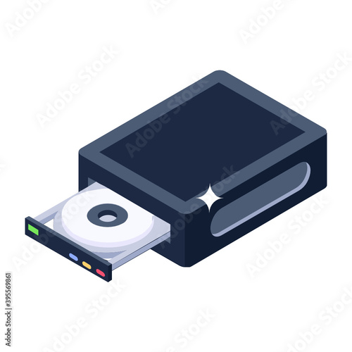 
Cd rom icon, isometric vector design.
