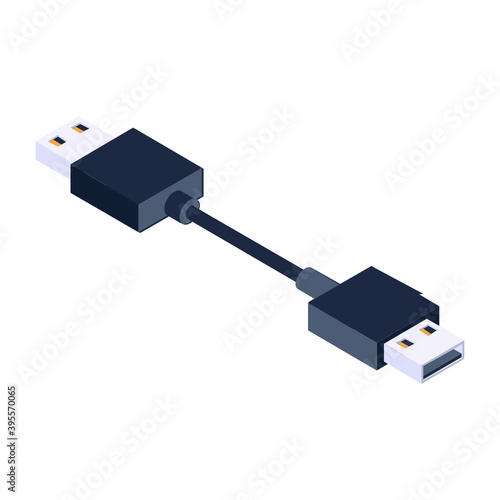 
Trendy isometric design of insert port icon
