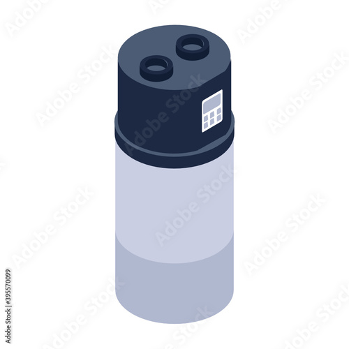 
Isometric design icon of tubelight starter
