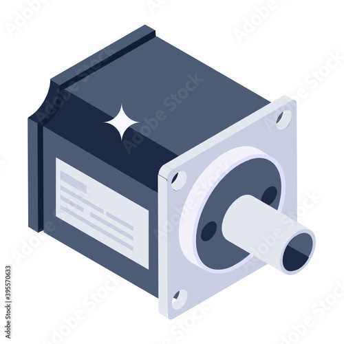 
An icon design of meat mincer in modern isometric style 
