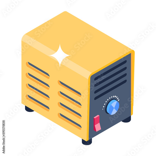 
A widow ac icon, trendy isometric vector style 
