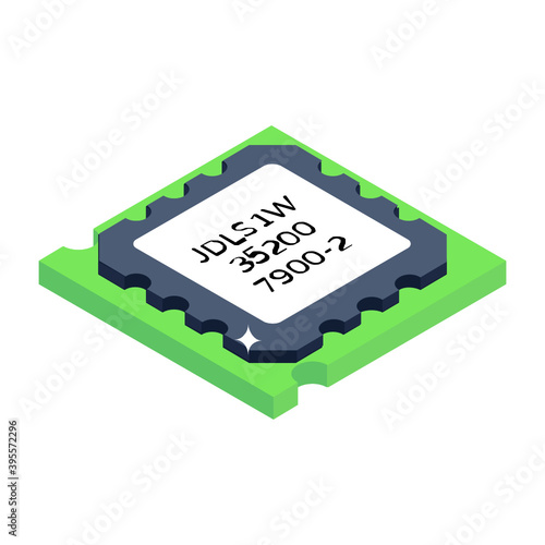 
Trendy vector style of a RAM, random access memory 
