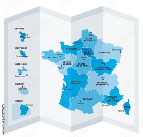 Carte régions de France 2020 sources 2