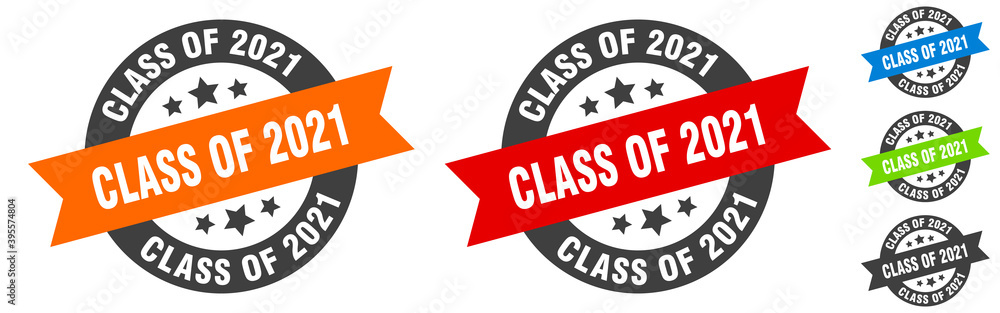 class of 2021 stamp. class of 2021 round ribbon sticker. tag class of 2021 stamp. class of 2021 round ribbon sticker. tag