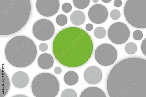 Different, large and small circles, in a chaotic, disordered position. 