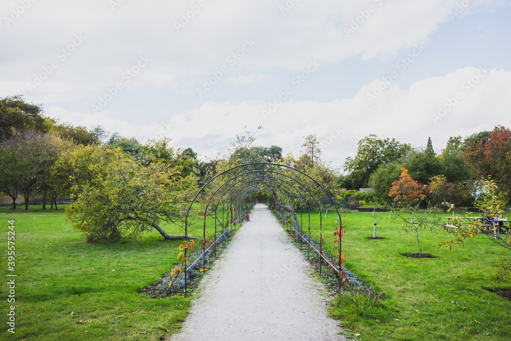 Path in garden near Bishops Park, Fulham, London, UK