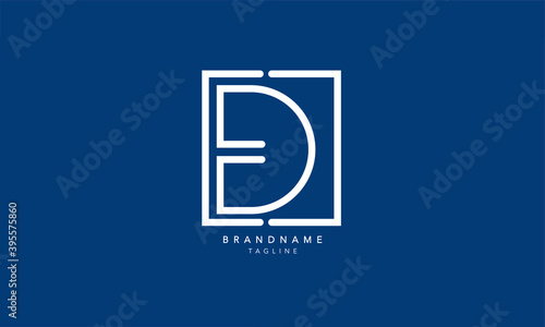 Alphabet letters Initials Monogram logo ED, DE, E and D