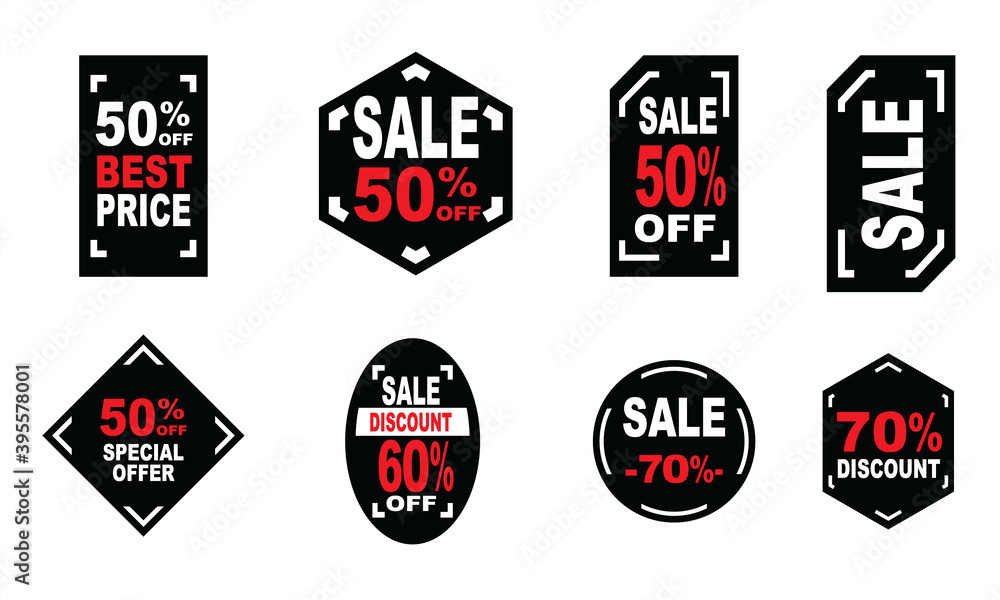Discount sticker label design template Discount sticker label design template