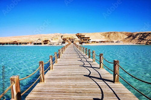 The bridge leading to the Orange island in Hurghada