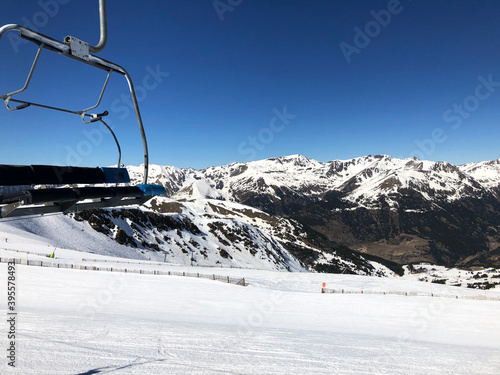 Mountains in Andorra. Ski resort.