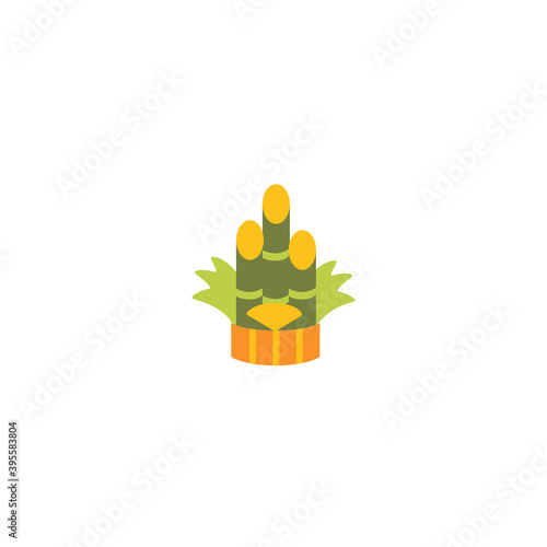 Pine Decoration vector isolated icon illustration. Pine Decoration icon