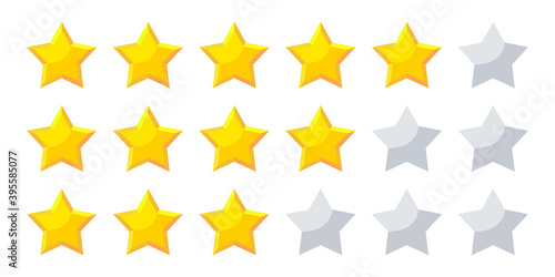 Rating icon. Product star rating. Stars flat style. Concept icons. Vector illustration