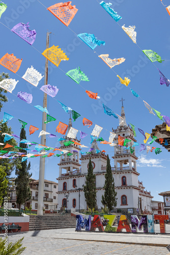 Papel Picado Flags At Mazamitla, Jalisco. photo