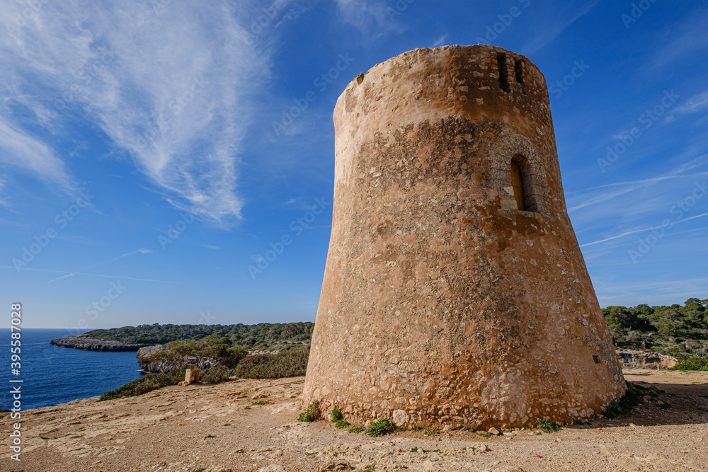 cala Pi tower, Cala pi, Llucmajor, Mallorca, Balearic Islands, Spain