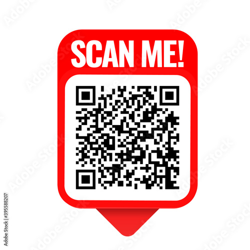 Scan me icon. Symbol or emblem. vector illustration