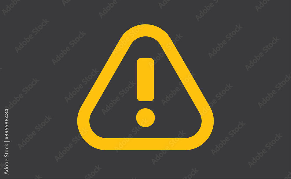 Alert icon. Exclamation danger sign. Rounded triangle with exclamation mark. Alert icon. Exclamation danger sign. Rounded triangle with exclamation mark.