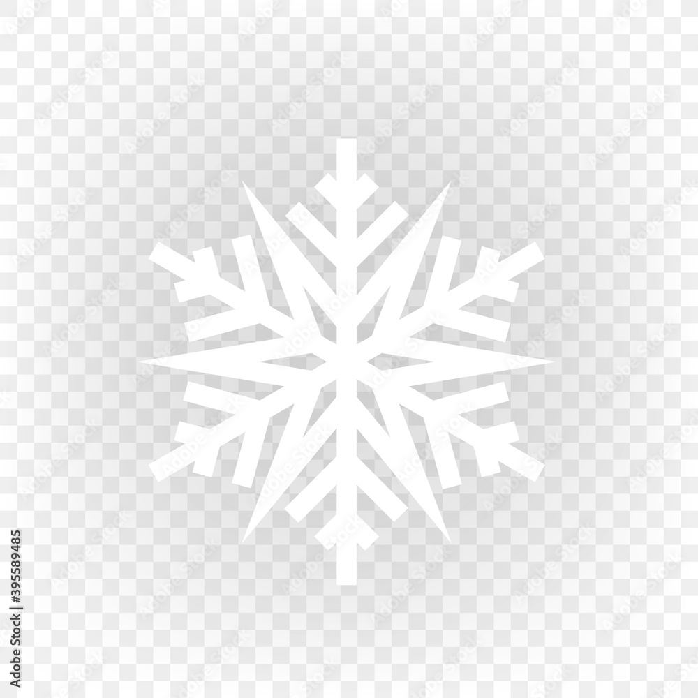 Naklejka Snowflake on transparent background