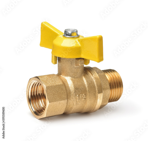 Принти на полотні Golden butterfly handle  gas ball valve