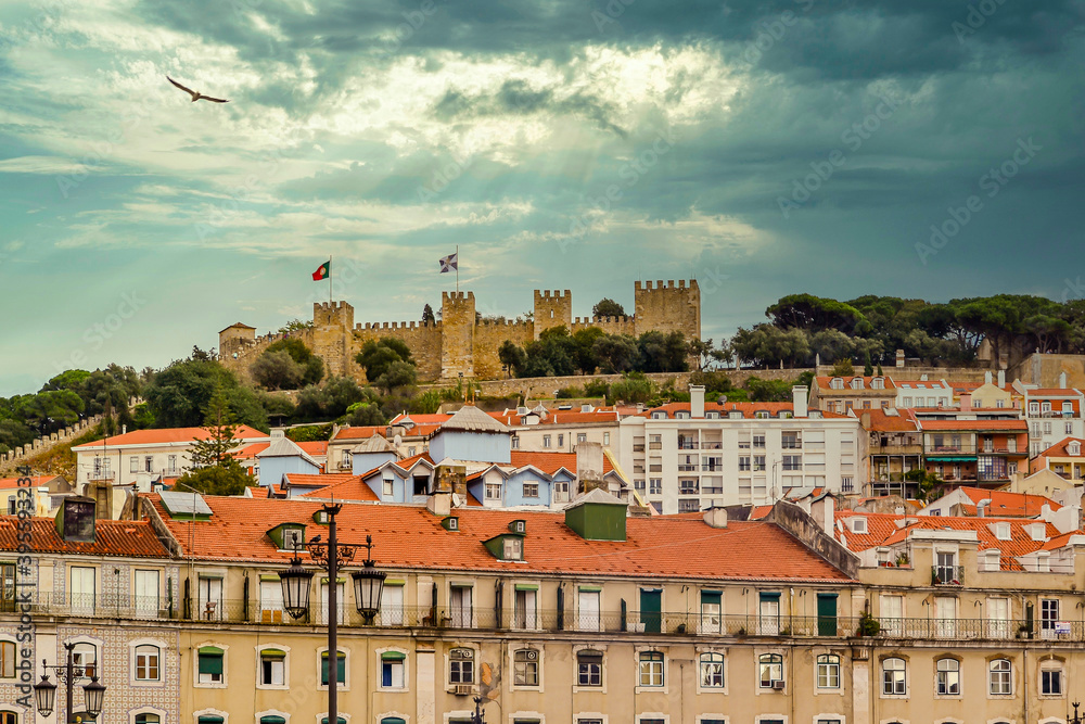 Castle of Saint George in Lisbon, Portugal.