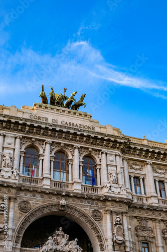 Details of the Facade - Corte Suprema di Cassazione - Rome, Italy.