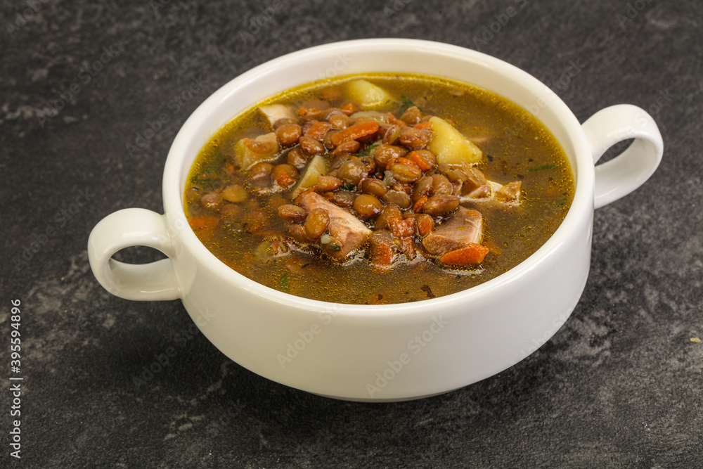 Lentil soup with chicken and vegetables Lentil soup with chicken and vegetables