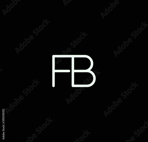 Letter FB alphabet logo design vector. The initials of the letter F and B logo design in a minimal style are suitable for an abbreviated name logo.