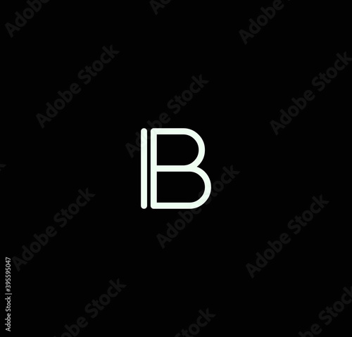 Letter IB alphabet logo design vector. The initials of the letter I and B logo design in a minimal style are suitable for an abbreviated name logo.