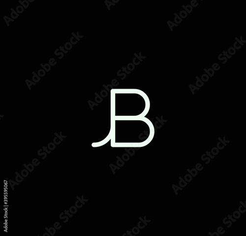 Letter JB alphabet logo design vector. The initials of the letter J and B logo design in a minimal style are suitable for an abbreviated name logo.